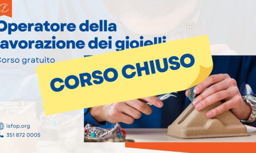 Operatore della lavorazione dei gioielli iscrizioni chiuse