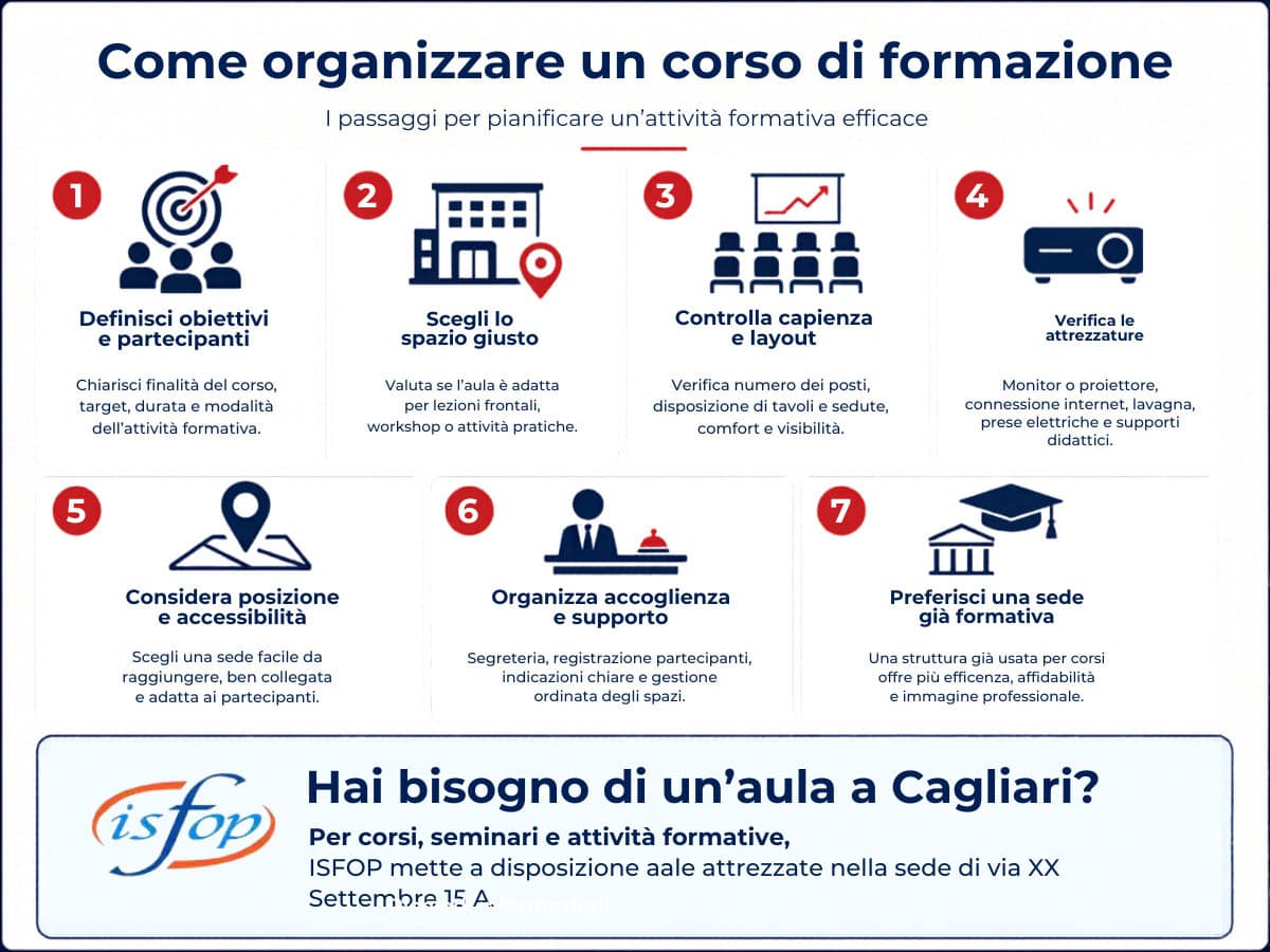 Come organizzare un corso di formazione: spazi, attrezzature e aspetti da valutare